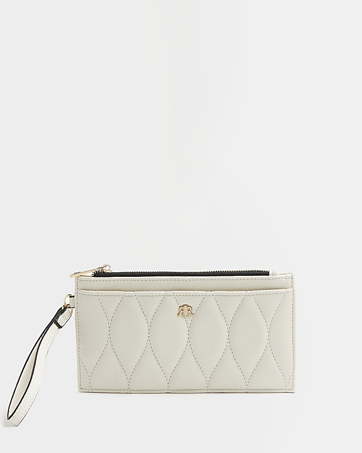 Cream quilted purse