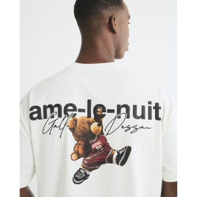 Cream Regular Fit Ame Le Nuit Bear T-Shirt