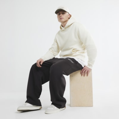 Cream Regular Fit Long Sleeve Hoodie