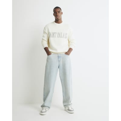 Cream Regular Fit Saint Palais Sweatshirt