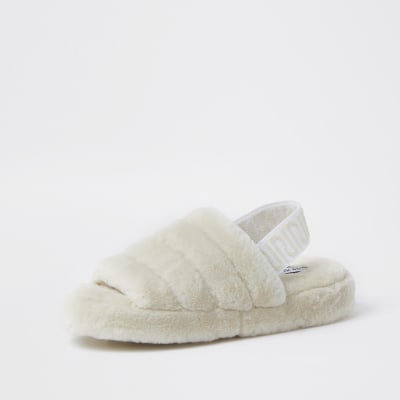 cream mule slippers