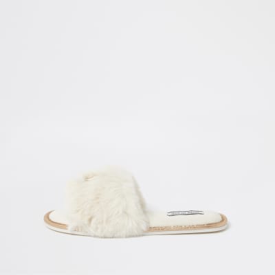 open toe slippers asda