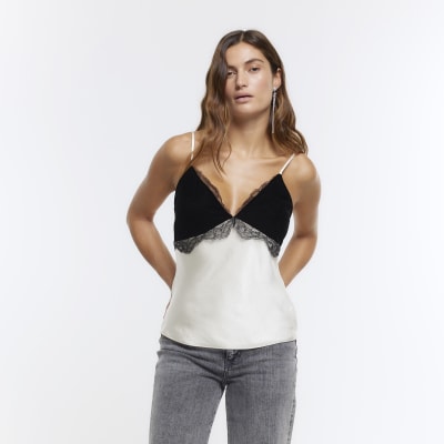 Nils Store - CREAM CAMI TOP SKINNY PRICE : 390 LKR WEB: https