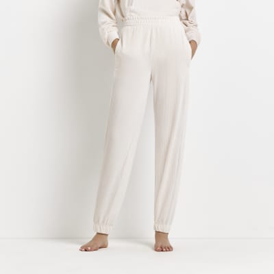 river island cream joggers