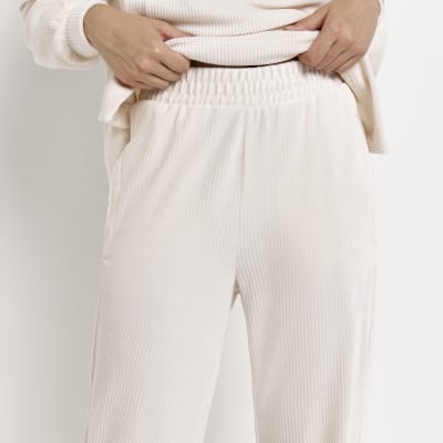 river island cream joggers