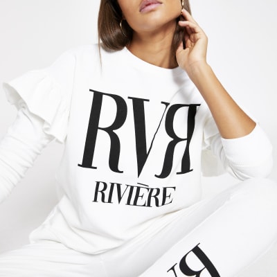 river island white sweatshirt