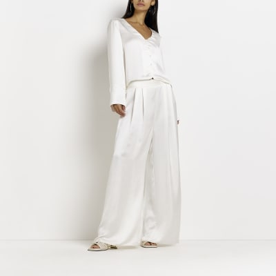 cream satin blouse river island