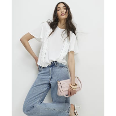Cream Scallop T-Shirt