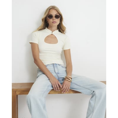 Short Sleeve Keyhole Top