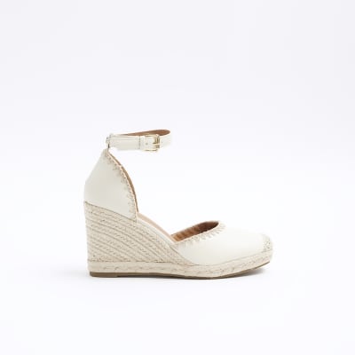 Cream espadrille store wedges uk