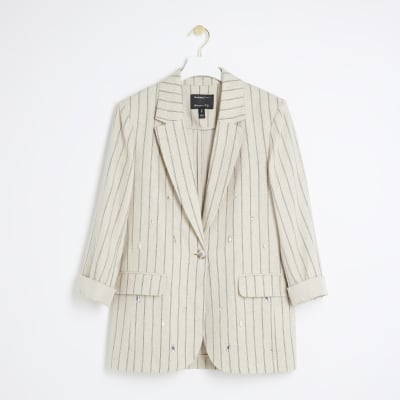 River island striped blazer store