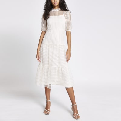 river island stripe midi dress
