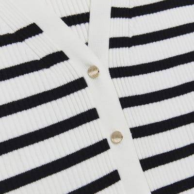 Cream Stripe Vest
