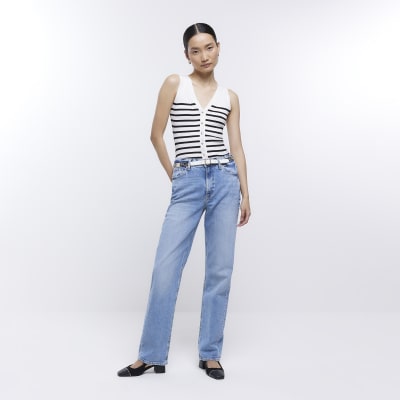 Cream Stripe Vest
