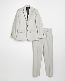 Cream suit jacket and trousers set