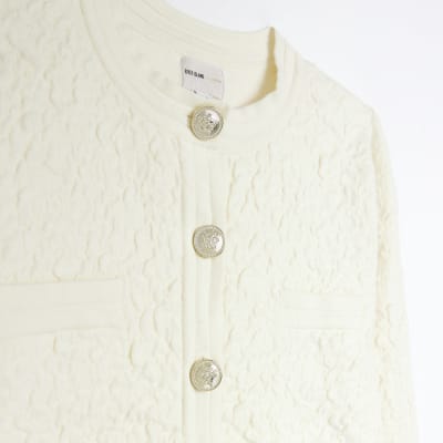 Cream textured cardigan | River Island