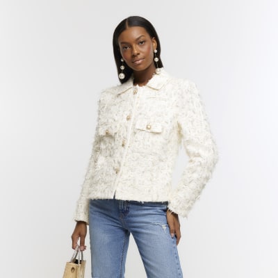 River island cream jacket online