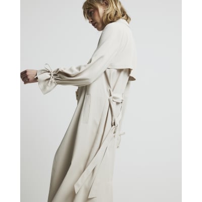 Plus Tie Cuff Maxi Duster