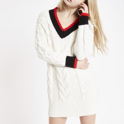 cream jumper dresses