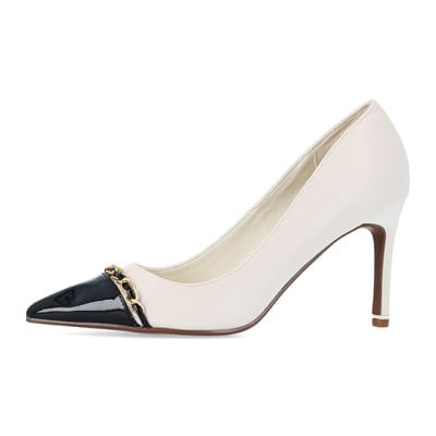 Cream court best sale shoes low heel