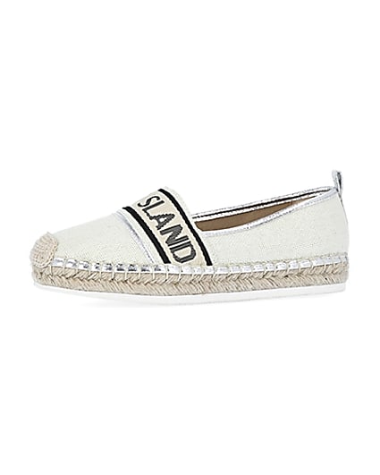 360 degree animation of product Cream wide fit monogram espadrilles frame-2