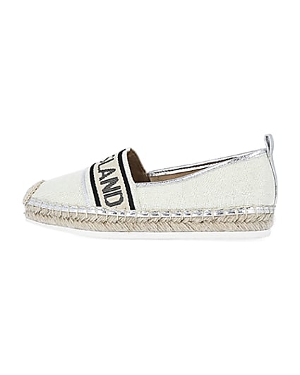 360 degree animation of product Cream wide fit monogram espadrilles frame-4