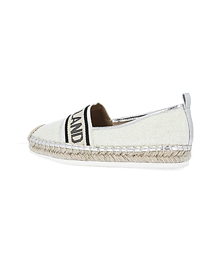 360 degree animation of product Cream wide fit monogram espadrilles frame-5
