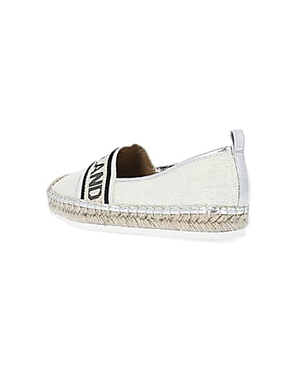 360 degree animation of product Cream wide fit monogram espadrilles frame-6
