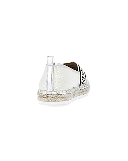 360 degree animation of product Cream wide fit monogram espadrilles frame-10