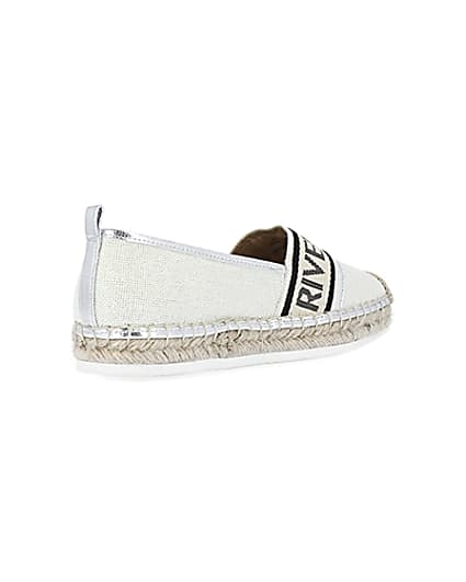 360 degree animation of product Cream wide fit monogram espadrilles frame-12