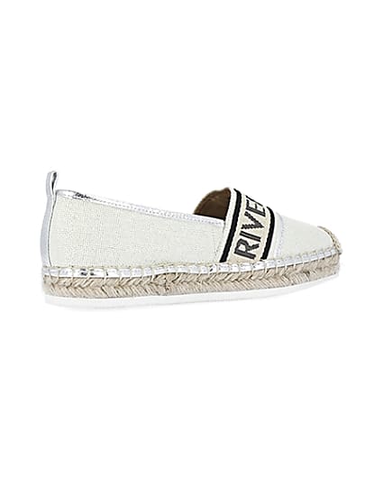 360 degree animation of product Cream wide fit monogram espadrilles frame-13