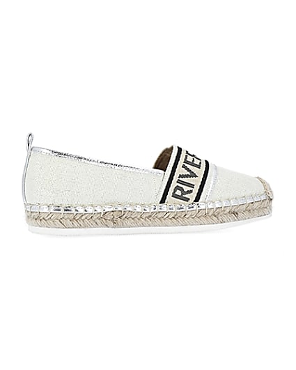360 degree animation of product Cream wide fit monogram espadrilles frame-14