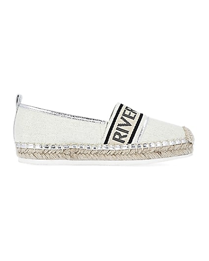 360 degree animation of product Cream wide fit monogram espadrilles frame-15