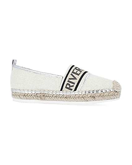 360 degree animation of product Cream wide fit monogram espadrilles frame-16