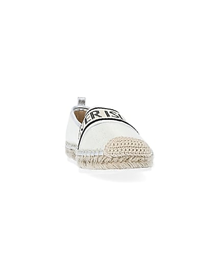 360 degree animation of product Cream wide fit monogram espadrilles frame-20