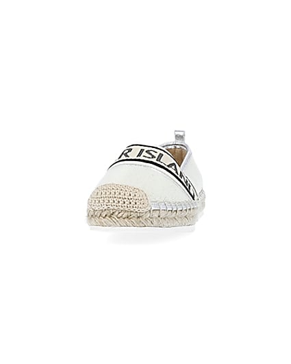 360 degree animation of product Cream wide fit monogram espadrilles frame-22