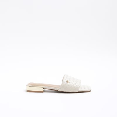 cream evening sandals