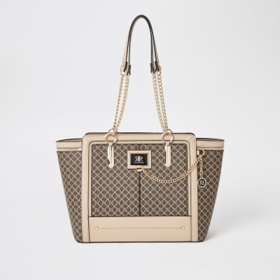 river island beige bag