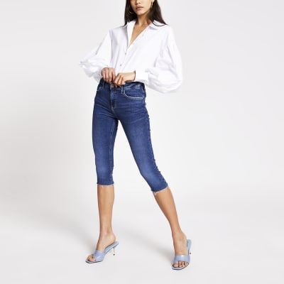 skinny cropped jeans womens