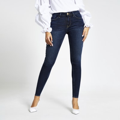 river island mid rise jeans