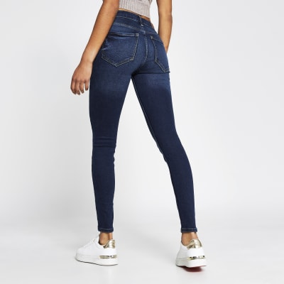 Dark blue Amelie super skinny jeans