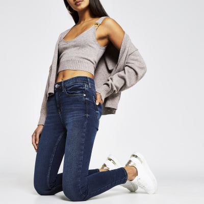 Dark blue Amelie super skinny jeans