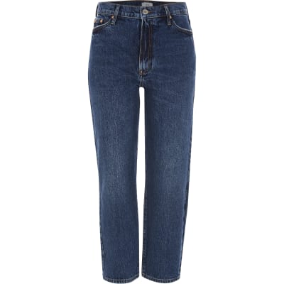 Dark blue Blair high rise straight jeans
