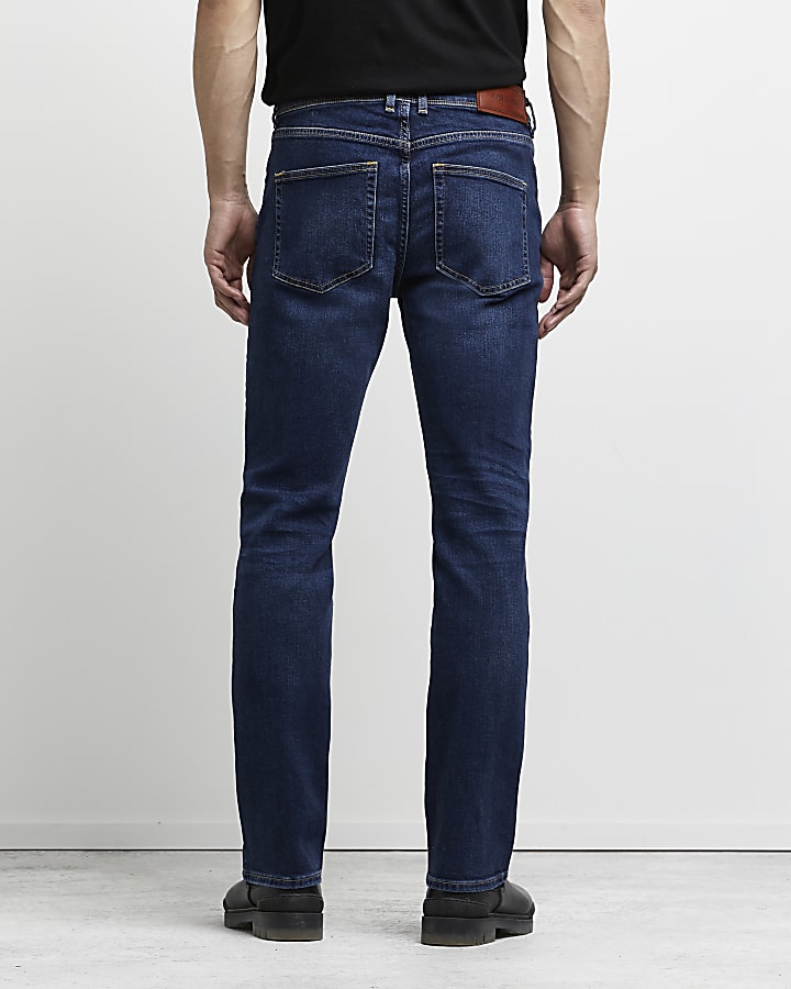 Dark blue bootcut fit jeans