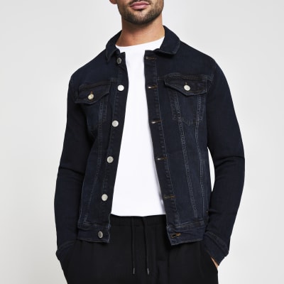 navy blue denim jacket