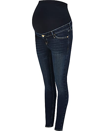 Dark Blue maternity skinny jeans