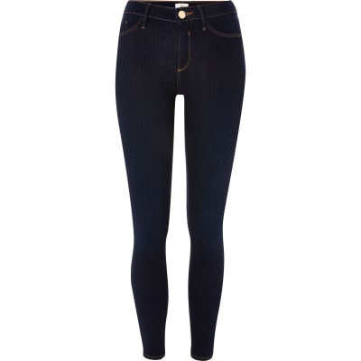 Dark blue Molly mid rise jeggings