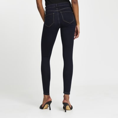 Dark blue Molly mid rise jeggings