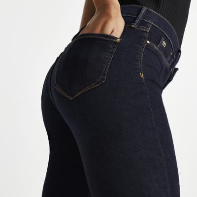 Dark blue Molly mid rise jeggings | River Island