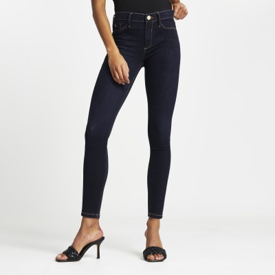 Dark blue Molly mid rise jeggings